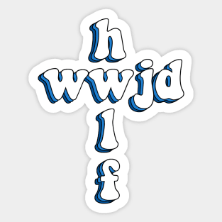 wwjd x hwlf (blueberry edition) Sticker